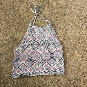 Multi-color halter top, size medium